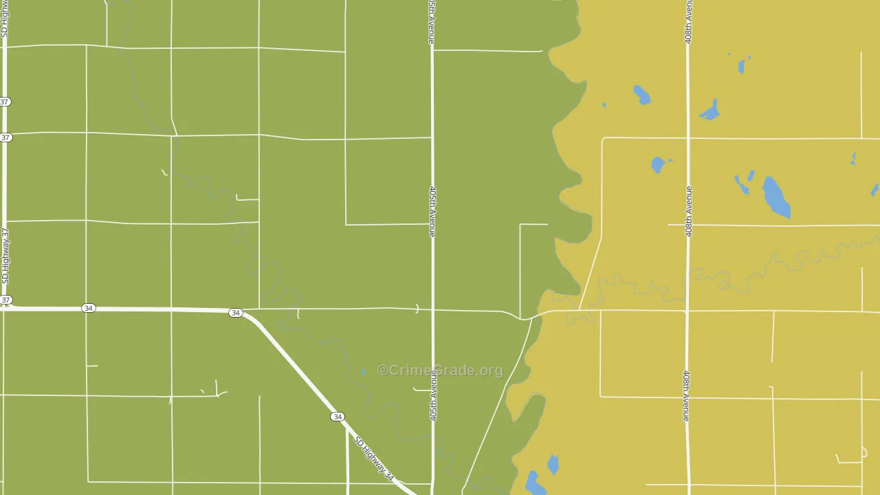 Forestburg, SD Map of Burglary Rates