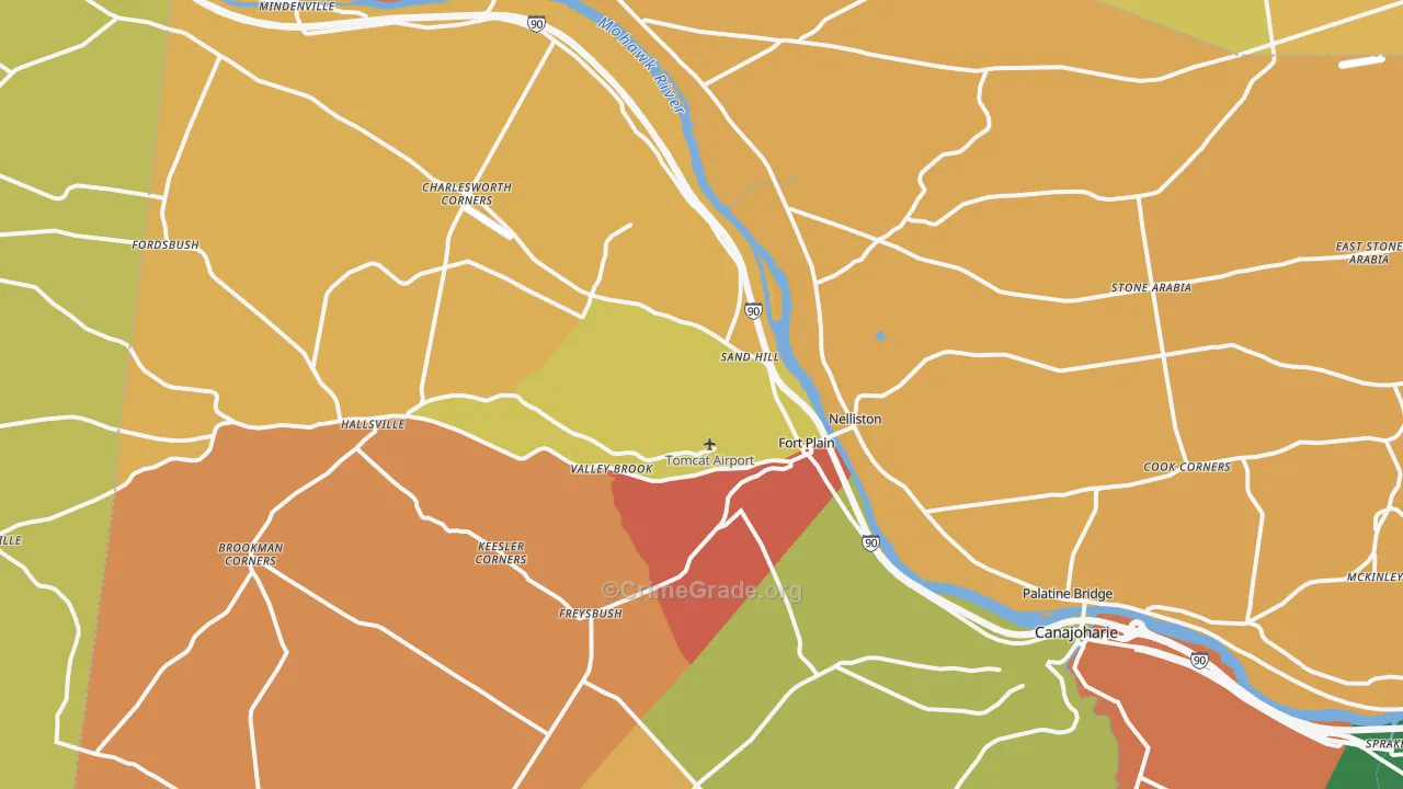 Fort Plain, NY Map of Burglary Rates
