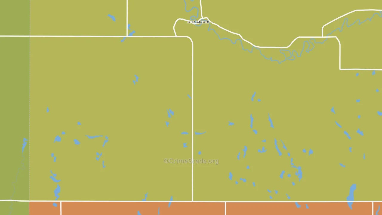Fort Ransom, ND Map of Burglary Rates