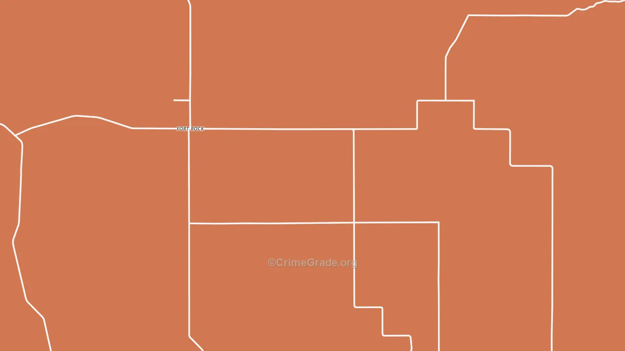 Fort Rock, OR Map of Burglary Rates