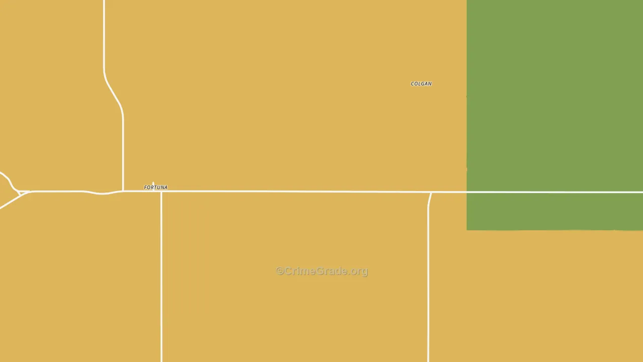 Fortuna, ND Map of Burglary Rates