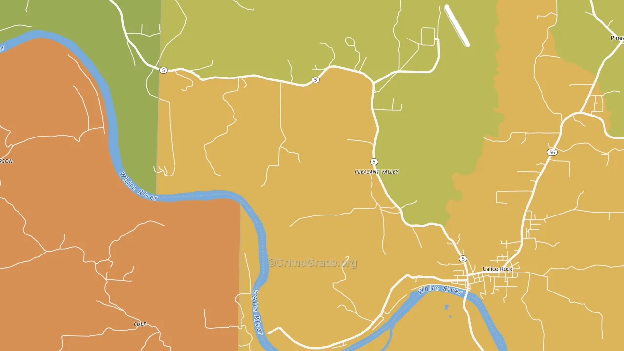 Forty Four, AR Map of Burglary Rates