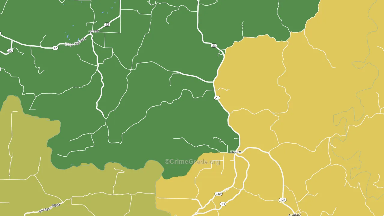 Forum, AR Map of Burglary Rates