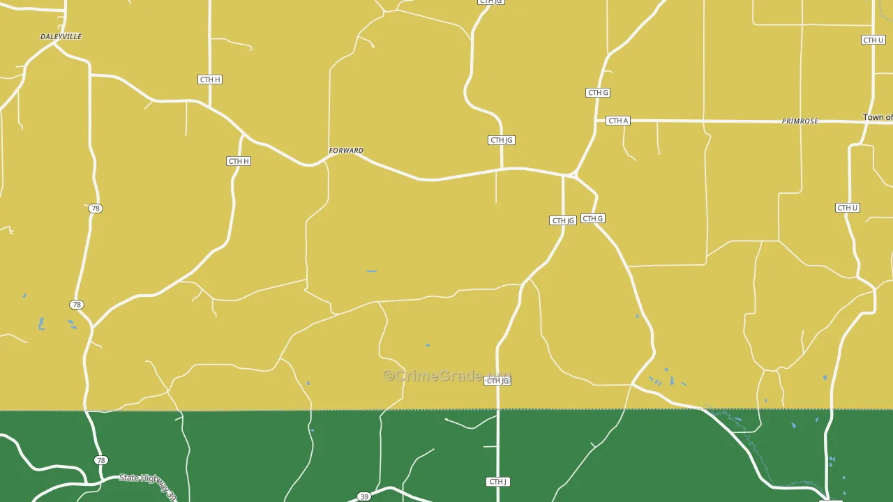 Forward, WI Map of Burglary Rates
