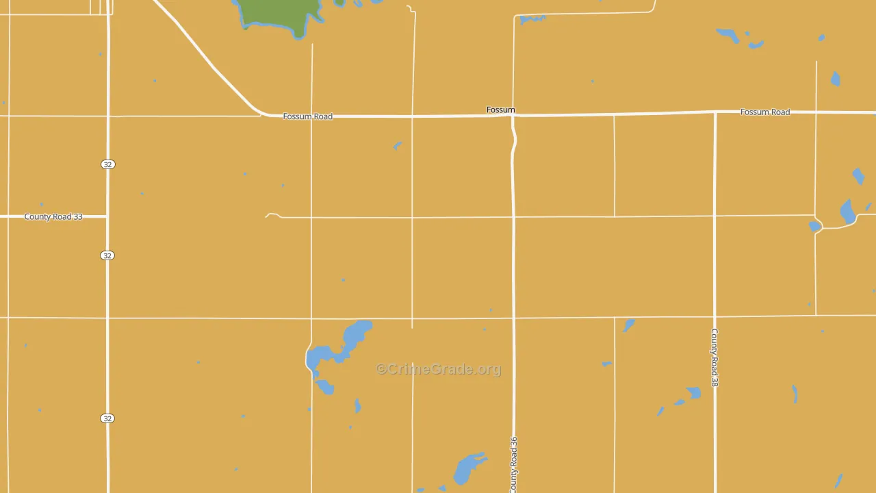 Fossum, MN Map of Burglary Rates