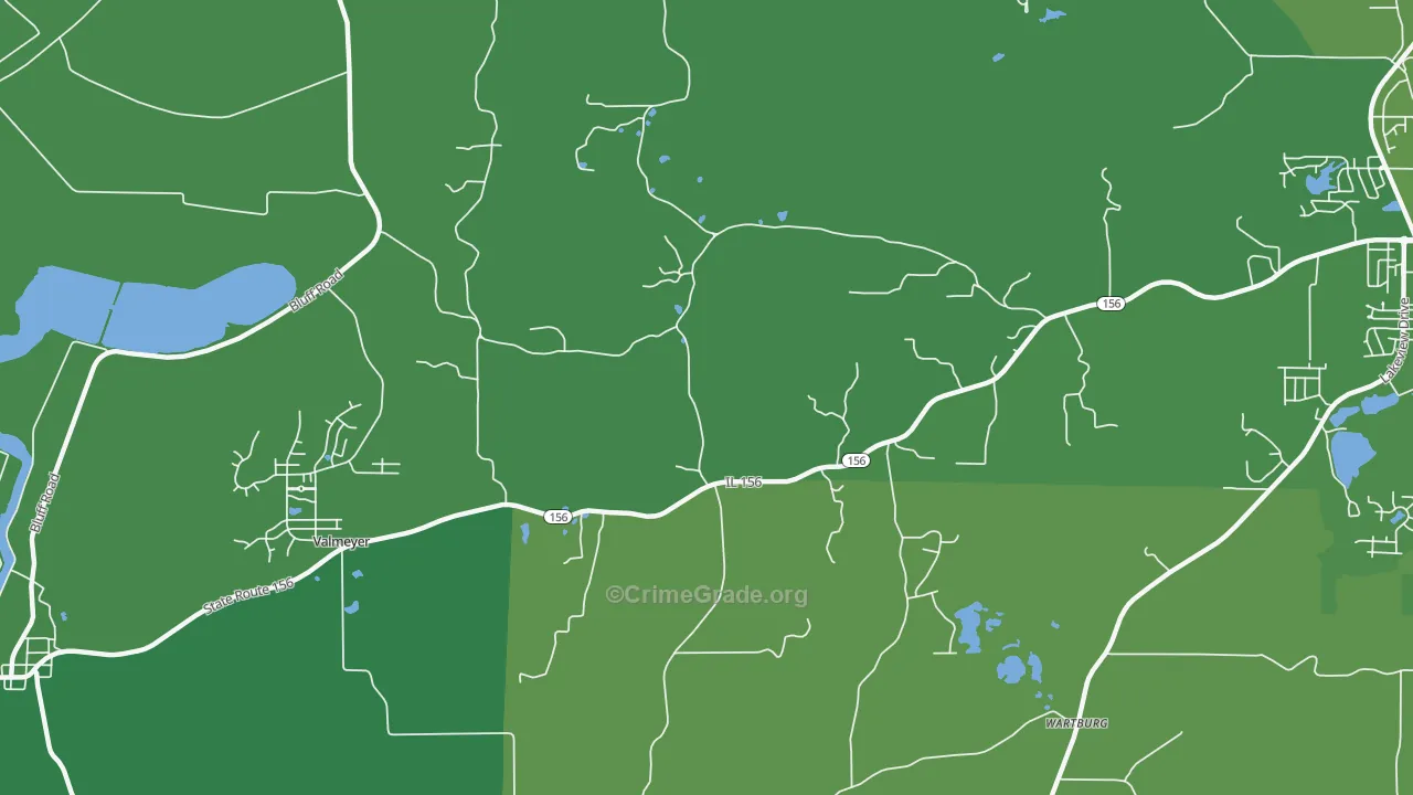 Foster Pond, IL Map of Burglary Rates