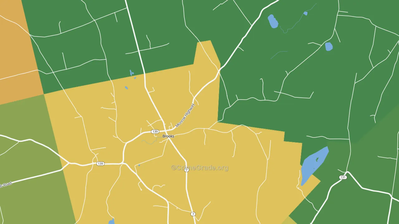 Fosters Corner, ME Map of Burglary Rates