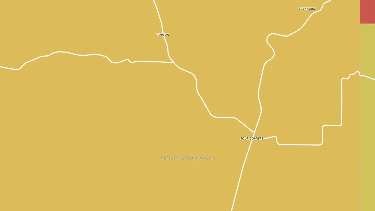 Four Corners, WY Map of Burglary Rates