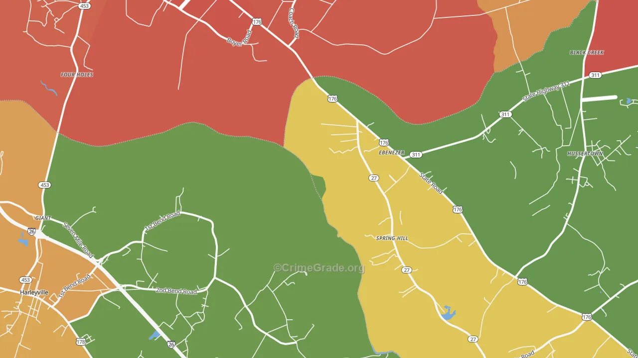 Four Holes, SC Map of Burglary Rates