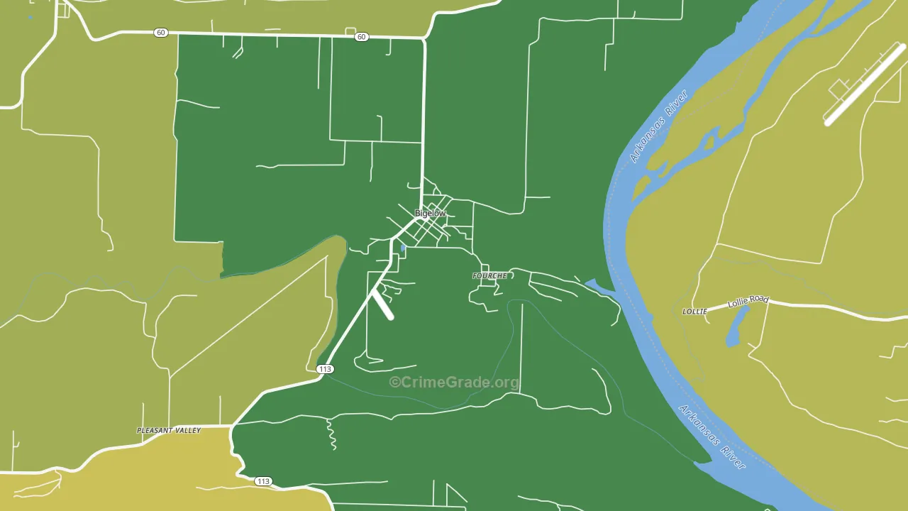 Fourche, AR Map of Burglary Rates