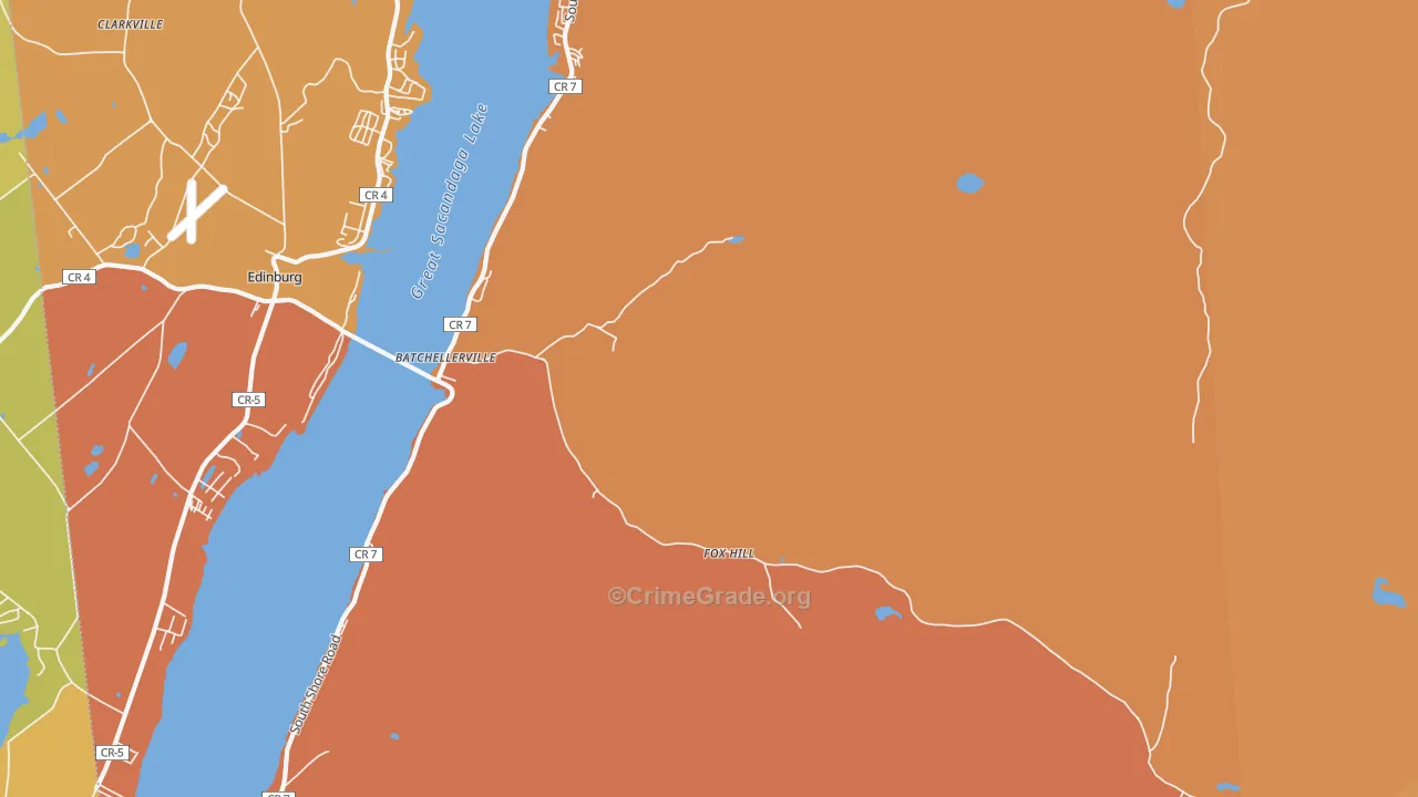 Fox Hill, NY Map of Burglary Rates