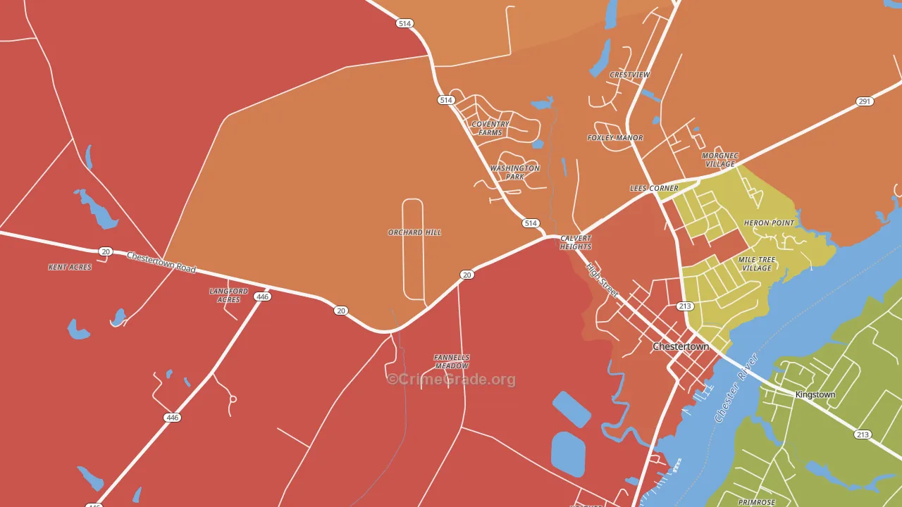 Foxley Manor, MD Map of Burglary Rates