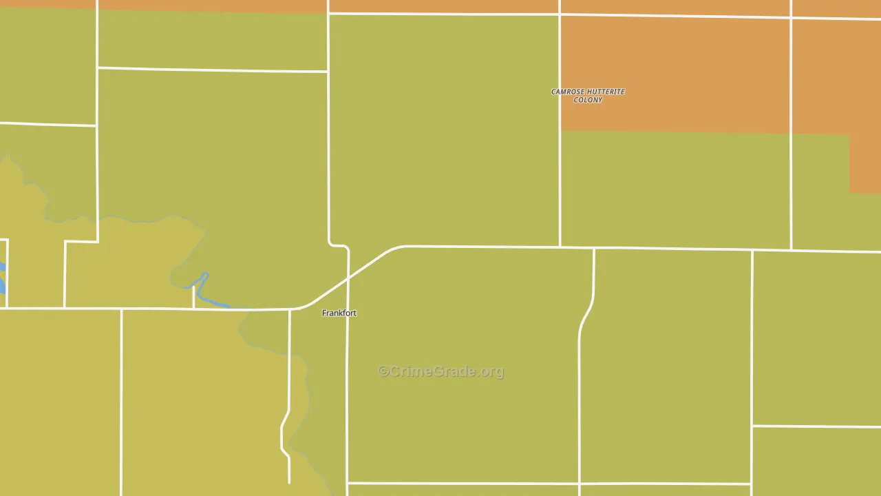 Frankfort, SD Map of Burglary Rates