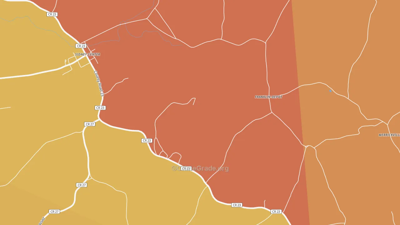 Franklin Depot, NY Map of Burglary Rates