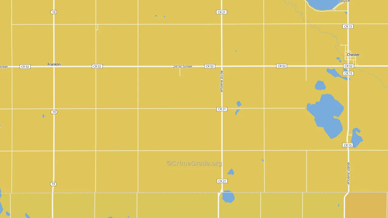 Franklin, SD Map of Burglary Rates