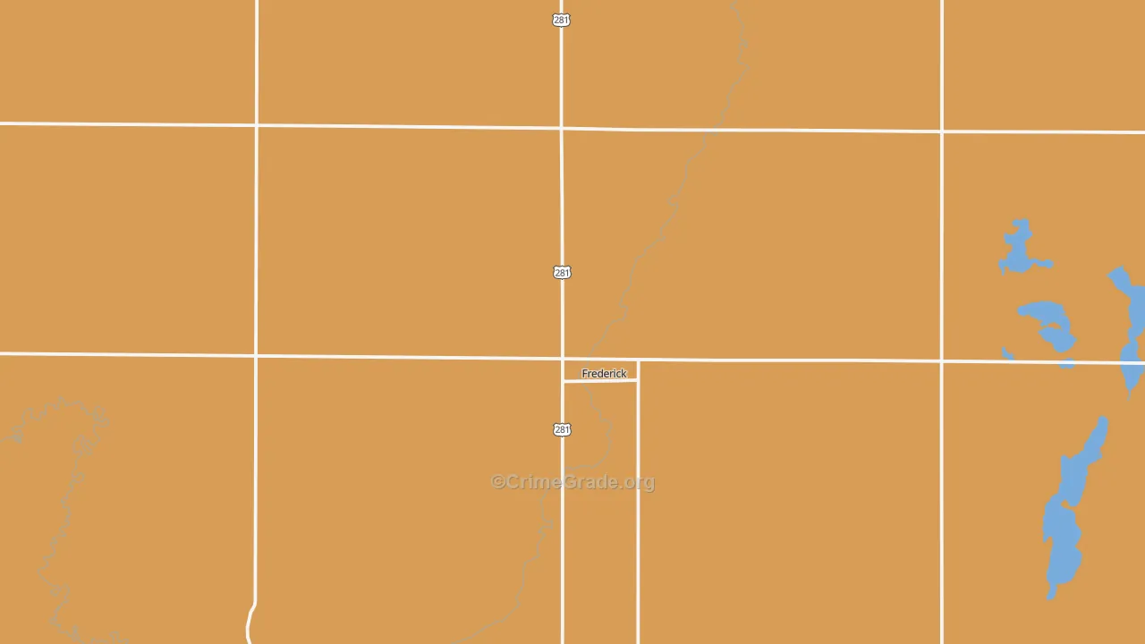 Frederick, SD Map of Burglary Rates