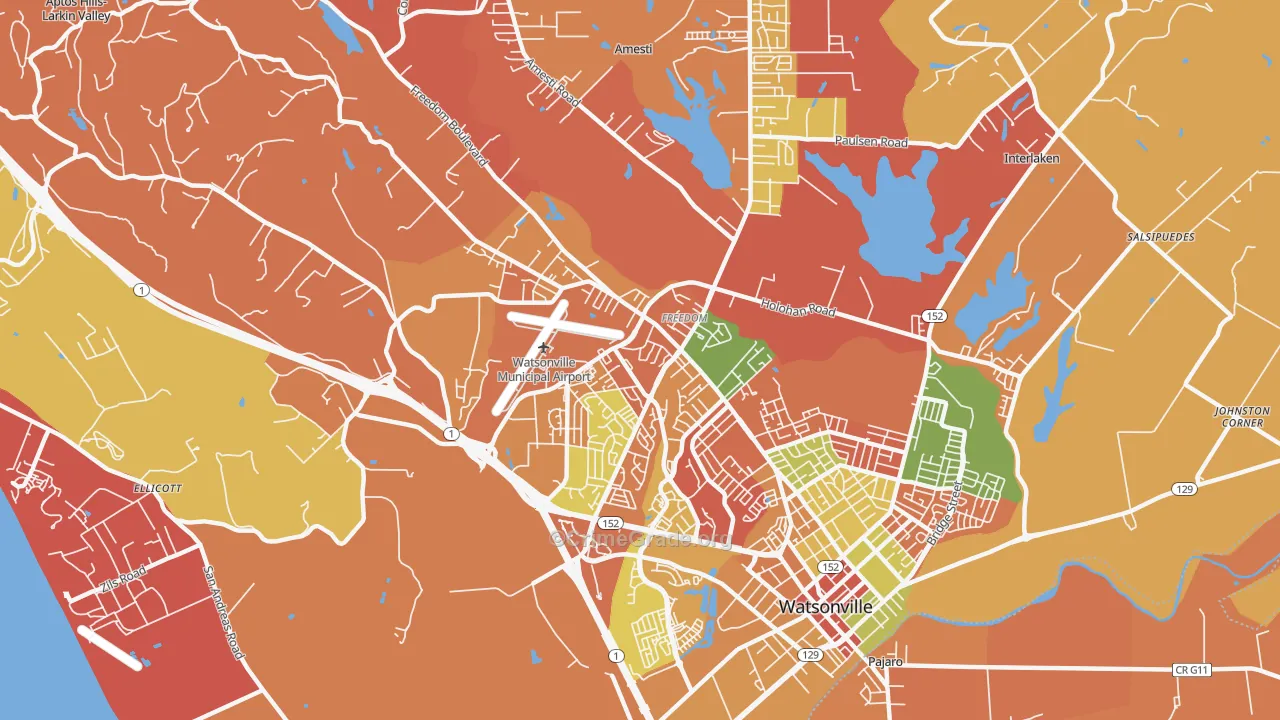 Freedom, CA Map of Burglary Rates