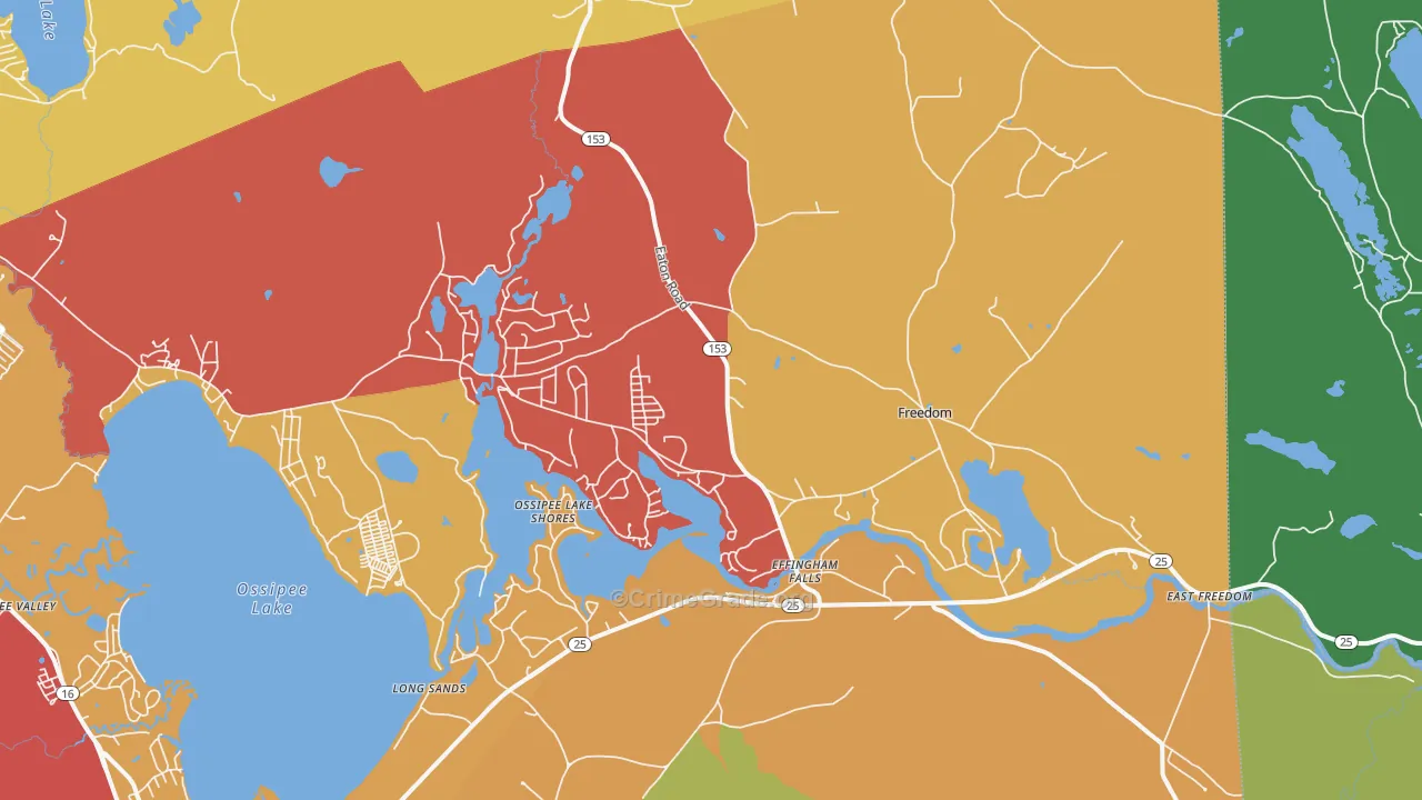 Freedom, NH Map of Burglary Rates