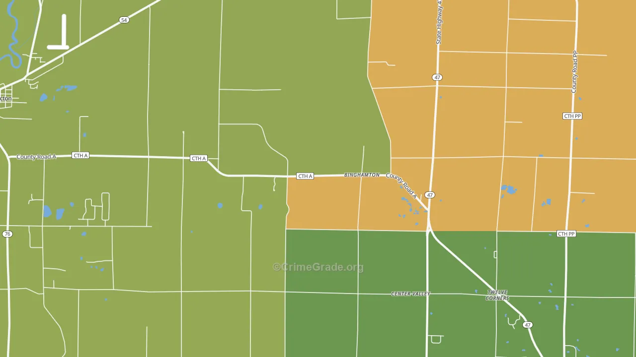 Freedom, WI Map of Burglary Rates