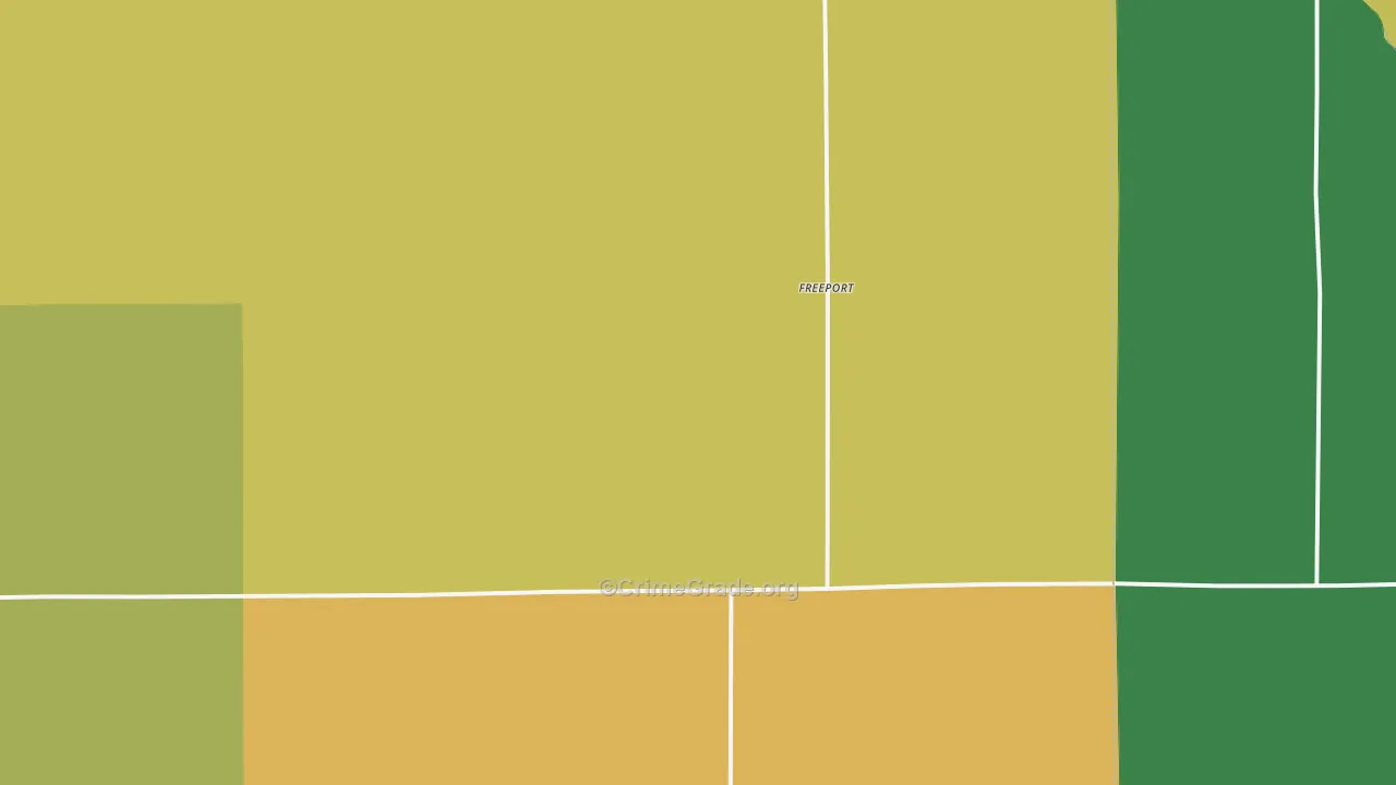Freeport, KS Map of Burglary Rates