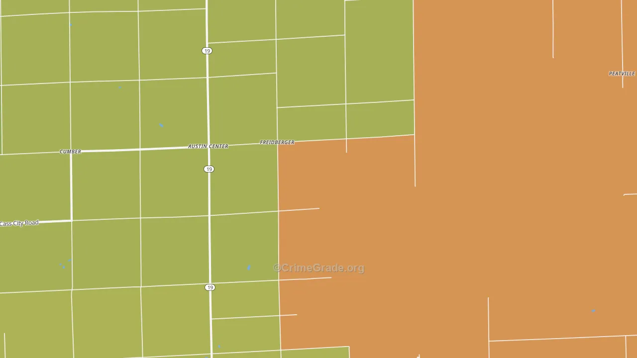 Freidberger, MI Map of Burglary Rates