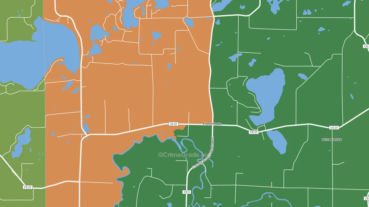 French Lake, MN Map of Burglary Rates