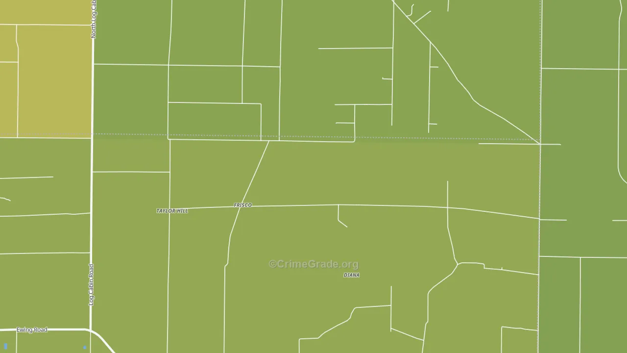 Frisco, IL Map of Burglary Rates