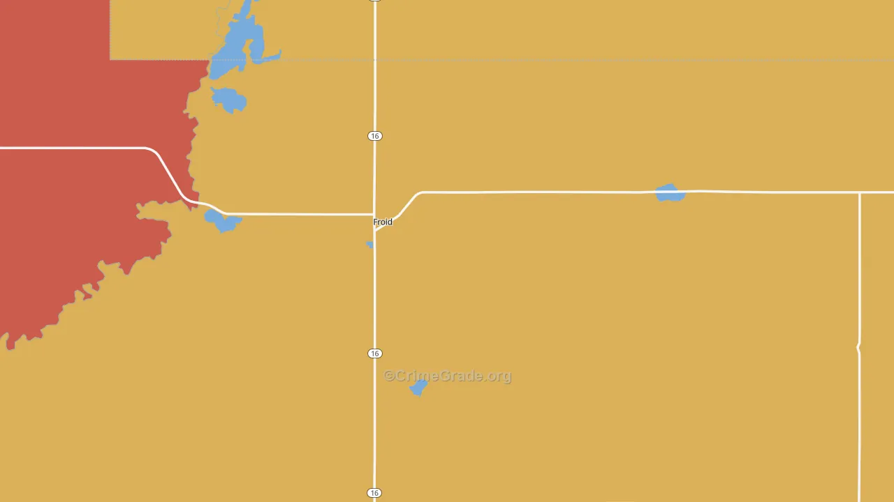 Froid, MT Map of Burglary Rates