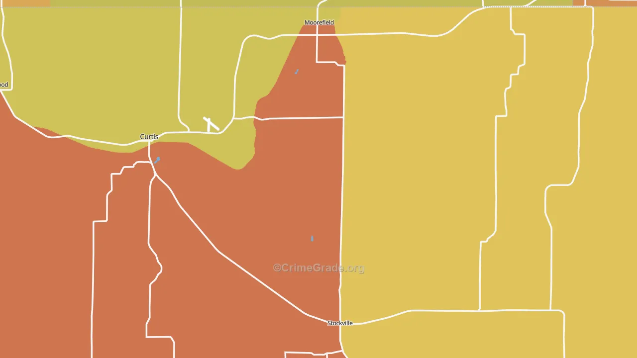 Frontier County, NE Map of Burglary Rates