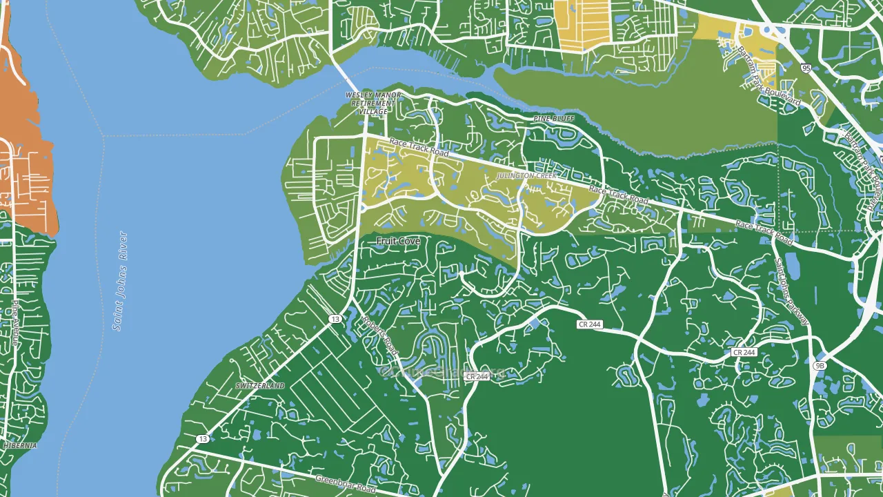 Fruit Cove, FL Map of Burglary Rates