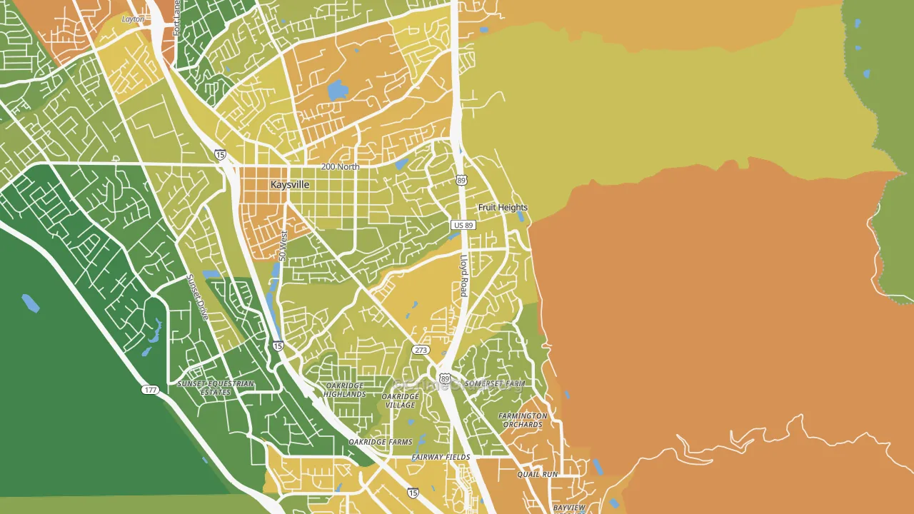 Fruit Heights, UT Map of Burglary Rates