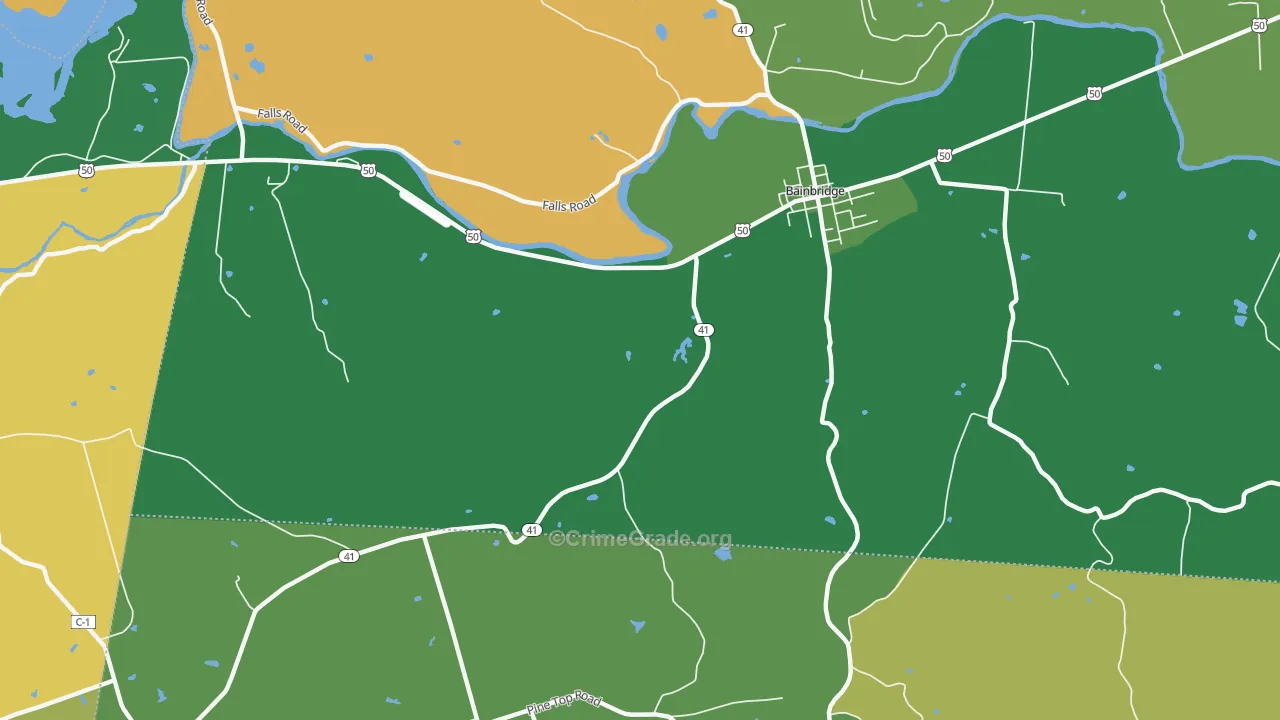 Fruitdale, OH Map of Burglary Rates