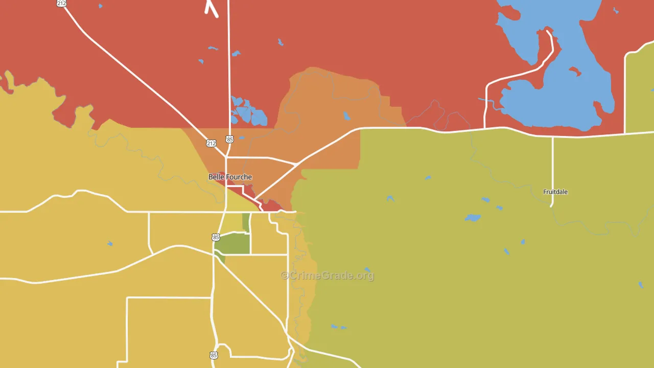 Fruitdale, SD Map of Burglary Rates