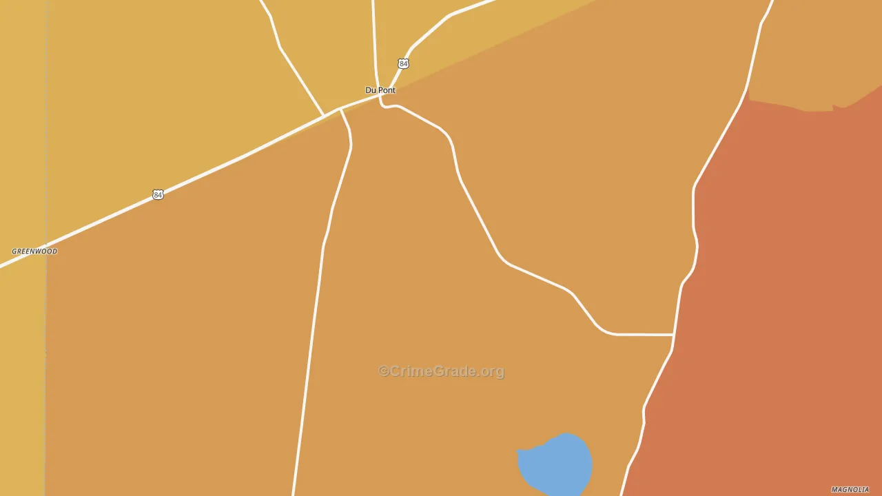 Fruitland, GA Map of Burglary Rates