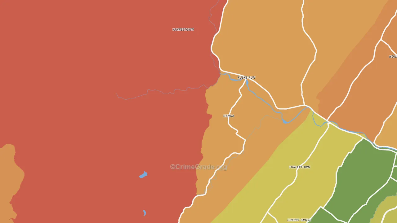Fulks Run, VA Map of Burglary Rates