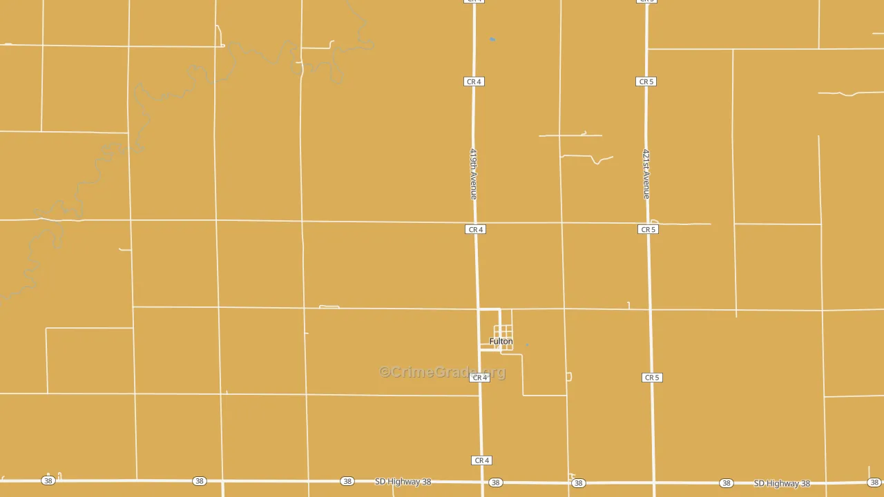 Fulton, SD Map of Burglary Rates