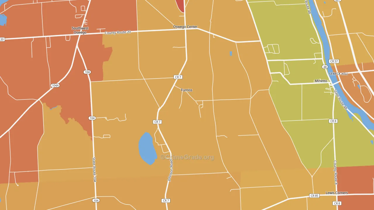 Furniss, NY Map of Burglary Rates
