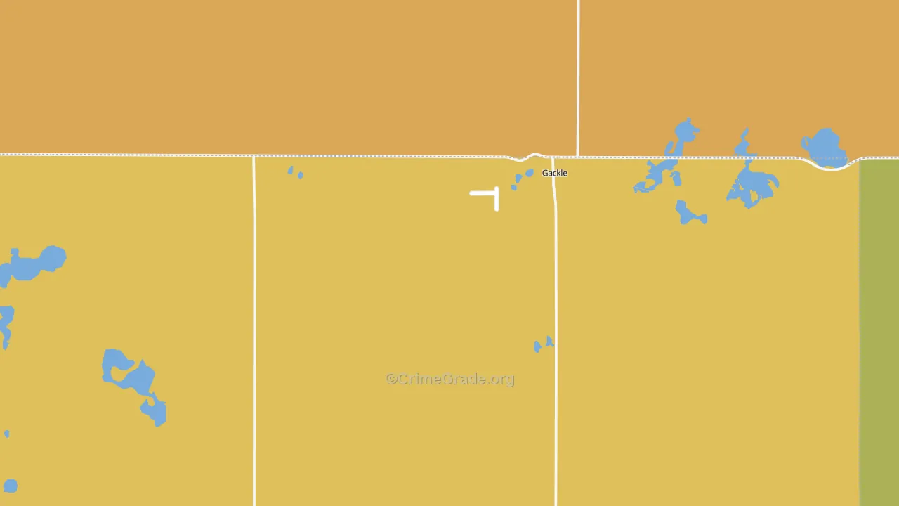 Gackle, ND Map of Burglary Rates