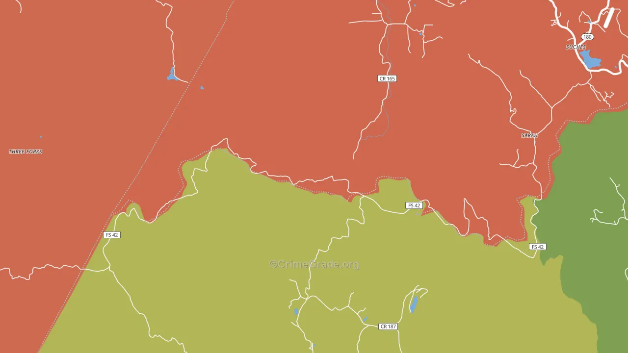 Gaddistown, GA Map of Burglary Rates