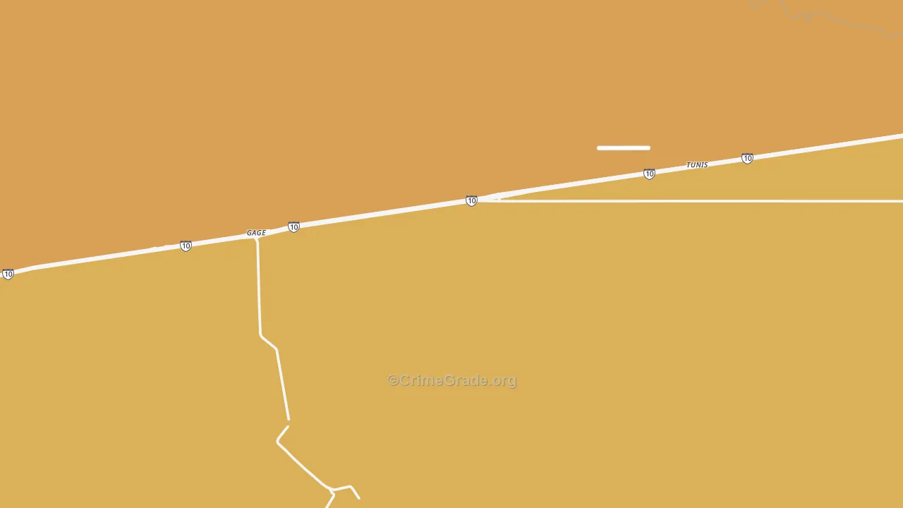 Gage, NM Map of Burglary Rates