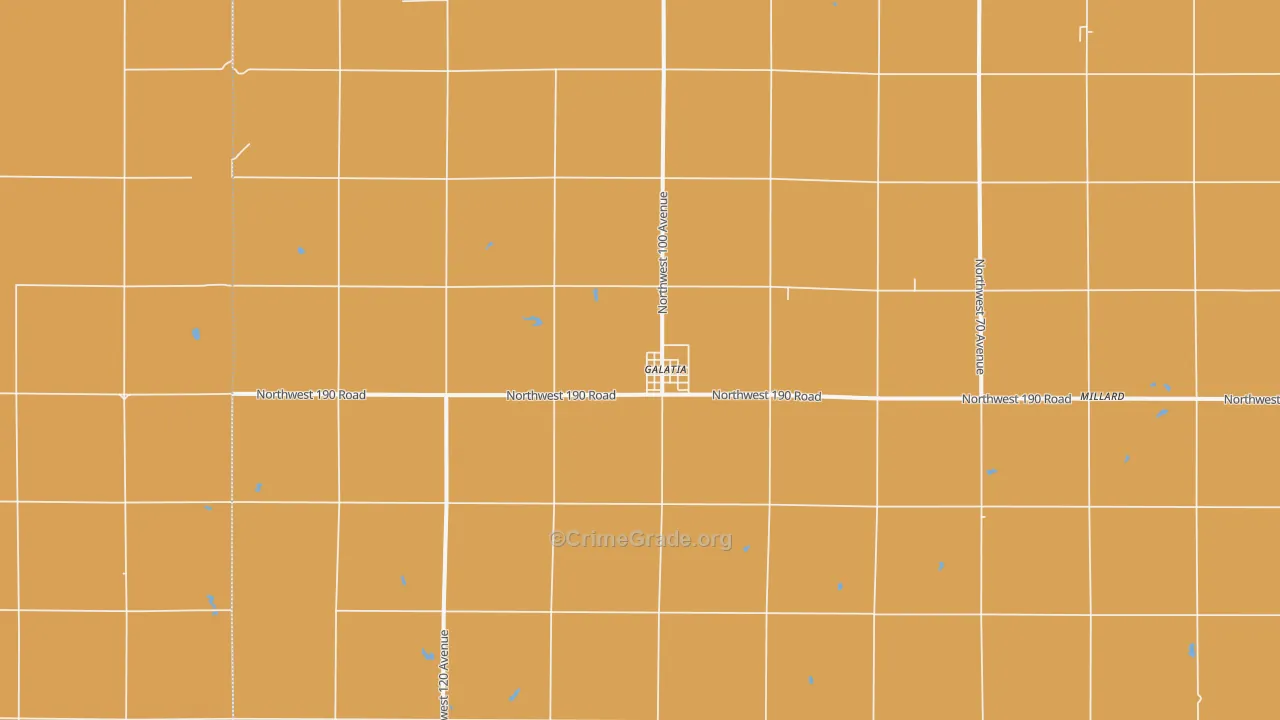 Galatia, KS Map of Burglary Rates