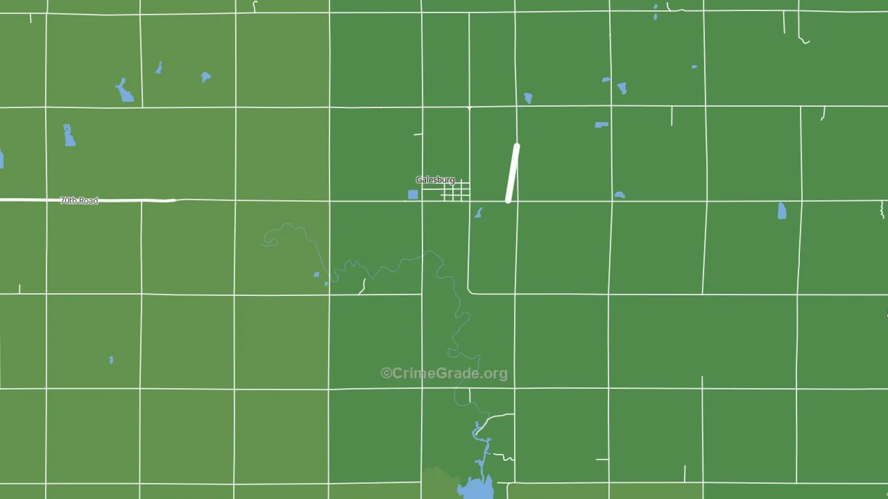 Galesburg, KS Map of Burglary Rates