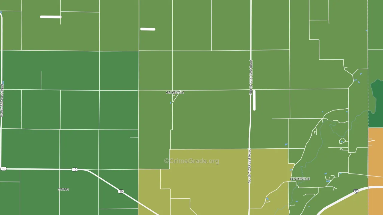 Galesville, IL Map of Burglary Rates