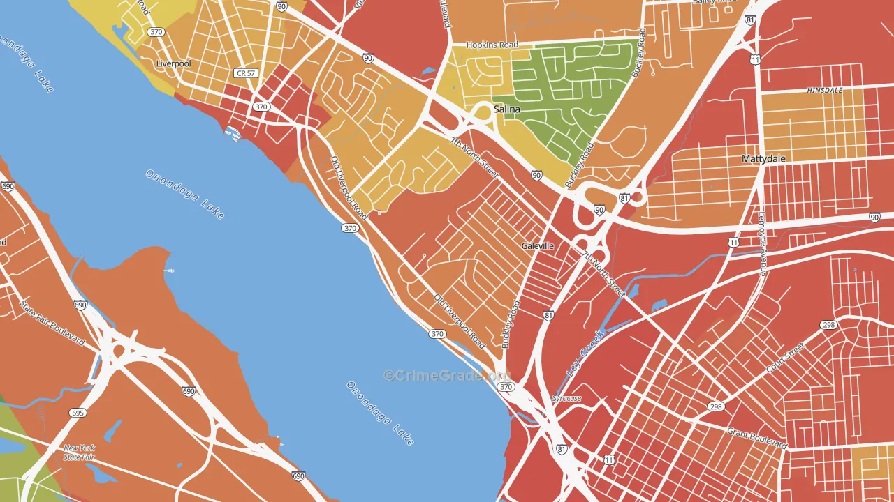 Galeville, Liverpool, NY Map of Burglary Rates