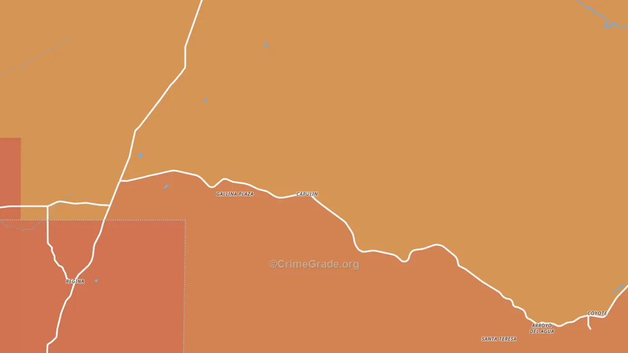 Gallina, NM Map of Burglary Rates