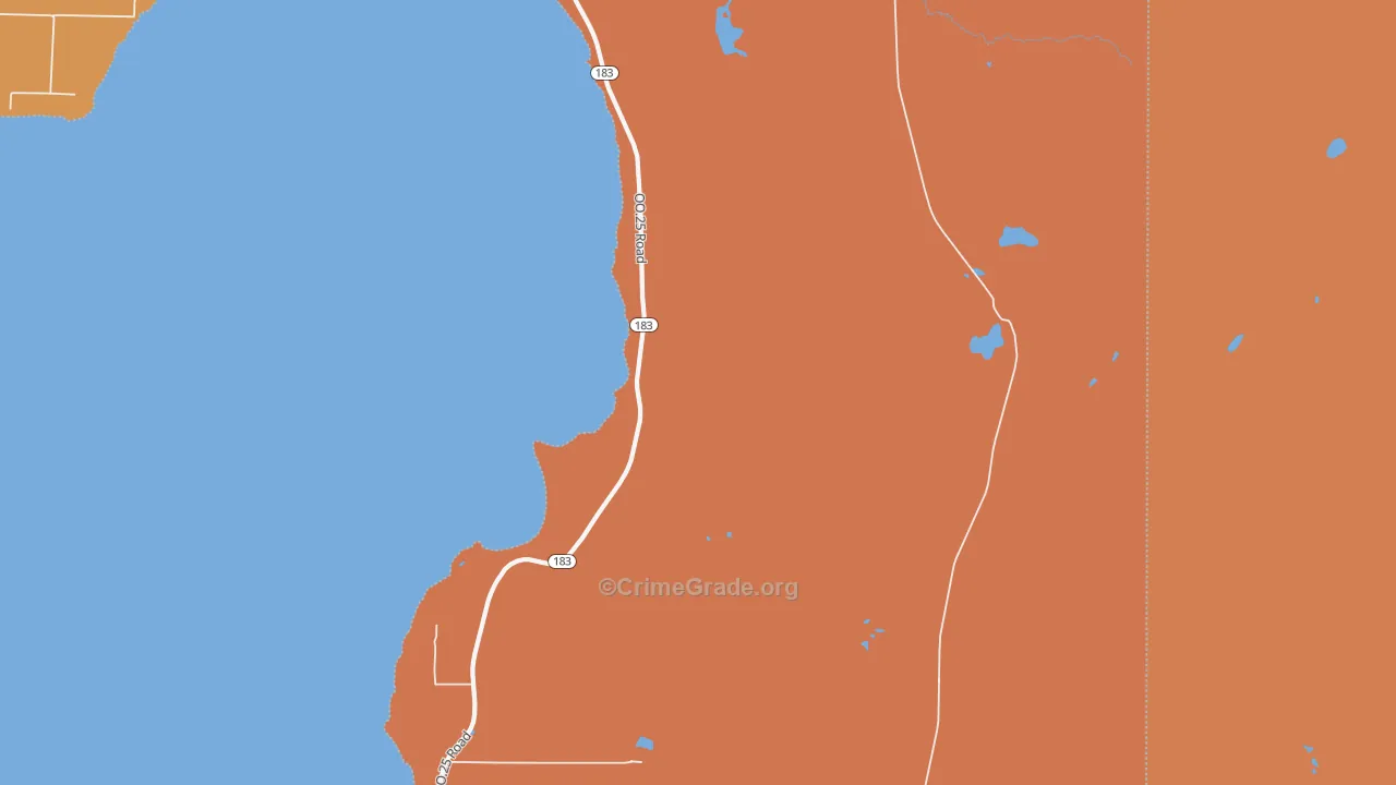Garden Corners, MI Map of Burglary Rates