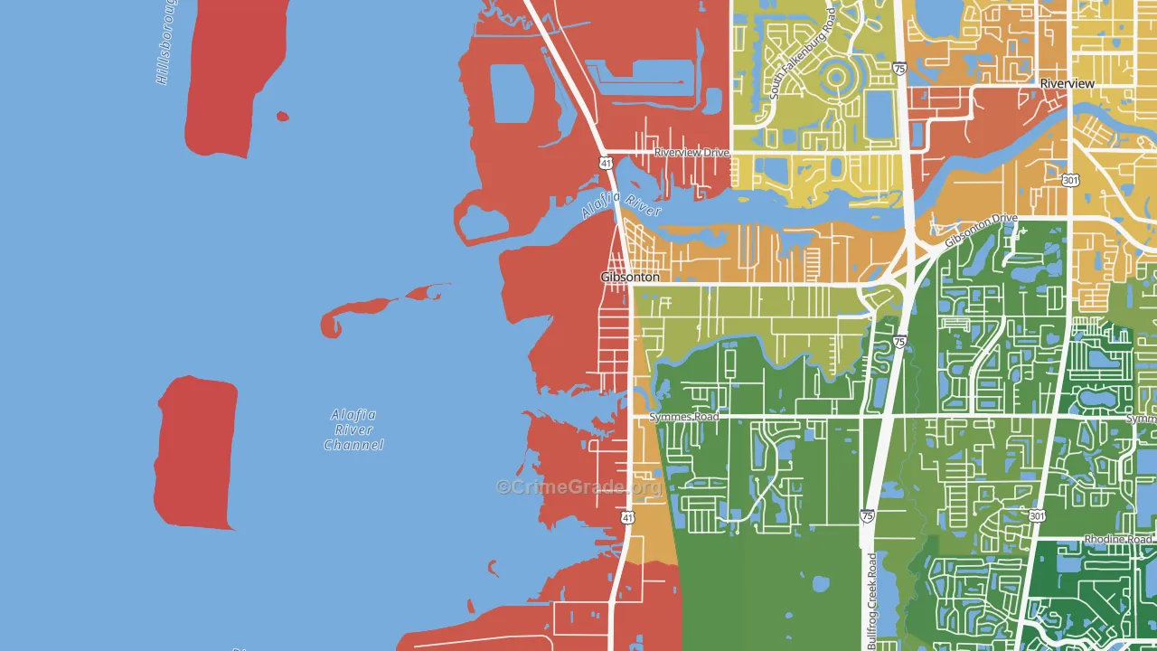 Gardenville, FL Map of Burglary Rates