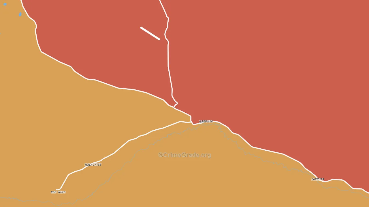Gardner, CO Map of Burglary Rates