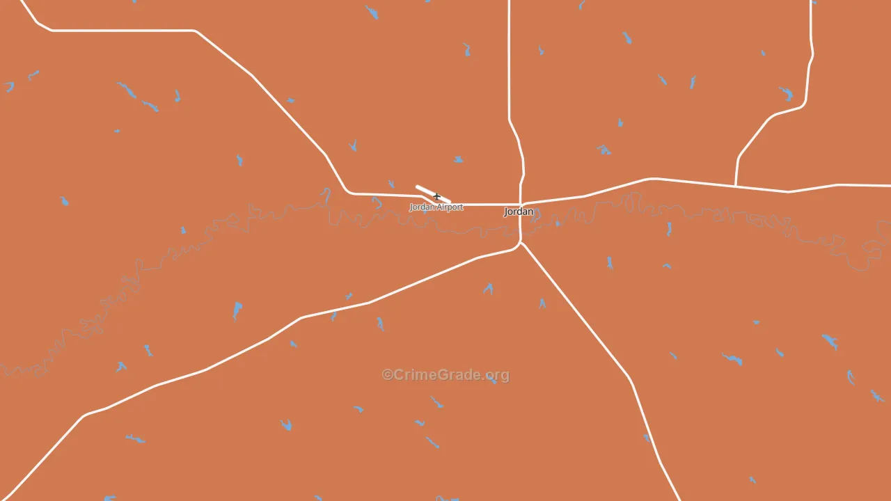 Garfield County, MT Map of Burglary Rates