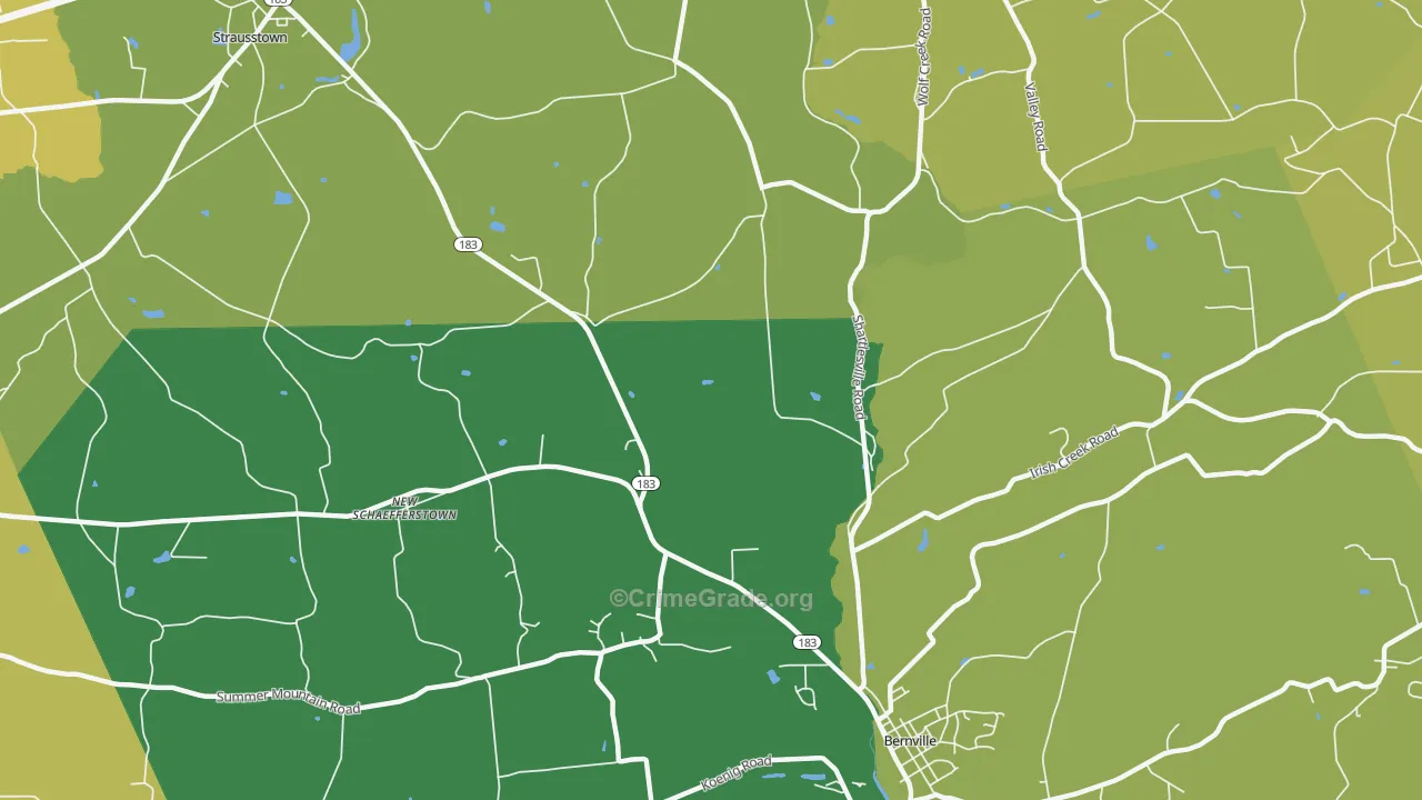 Garfield, PA Map of Burglary Rates